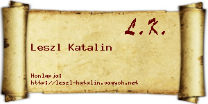 Leszl Katalin névjegykártya